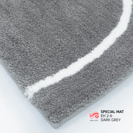 พรมเช็ดเท้าหน้าประตู EXPRESS CARPET รุ่น EH2-6 ขนาด ครึ่งวงกลม 45X75 ซม. หนา 20 มม. สีเทา_1